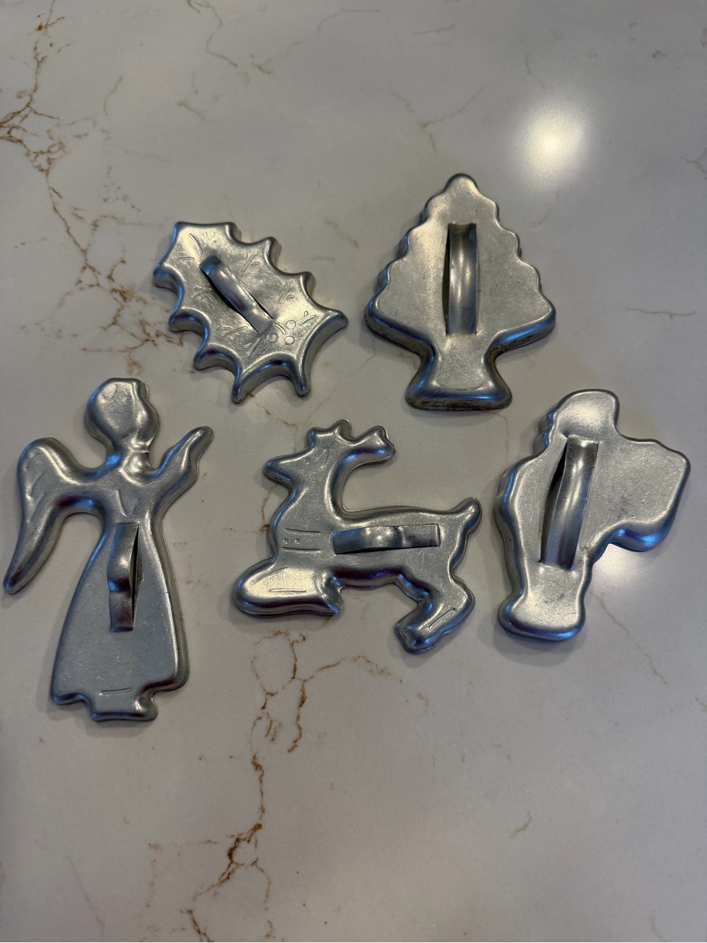 Silver Holiday Cookie Cutter Clips - Set of 5